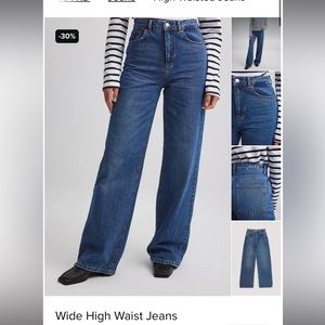 NAKD Wide High Waist Jeans